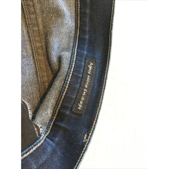 Women's Citizens of Humanity Agnes Mid Rise Slim Straight Jeans Blue 29x25 - Picture 8 of 12